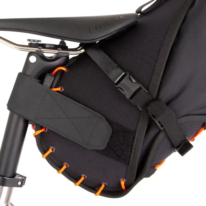 Restrap 14l Saddle Bag in Black/Orange-3