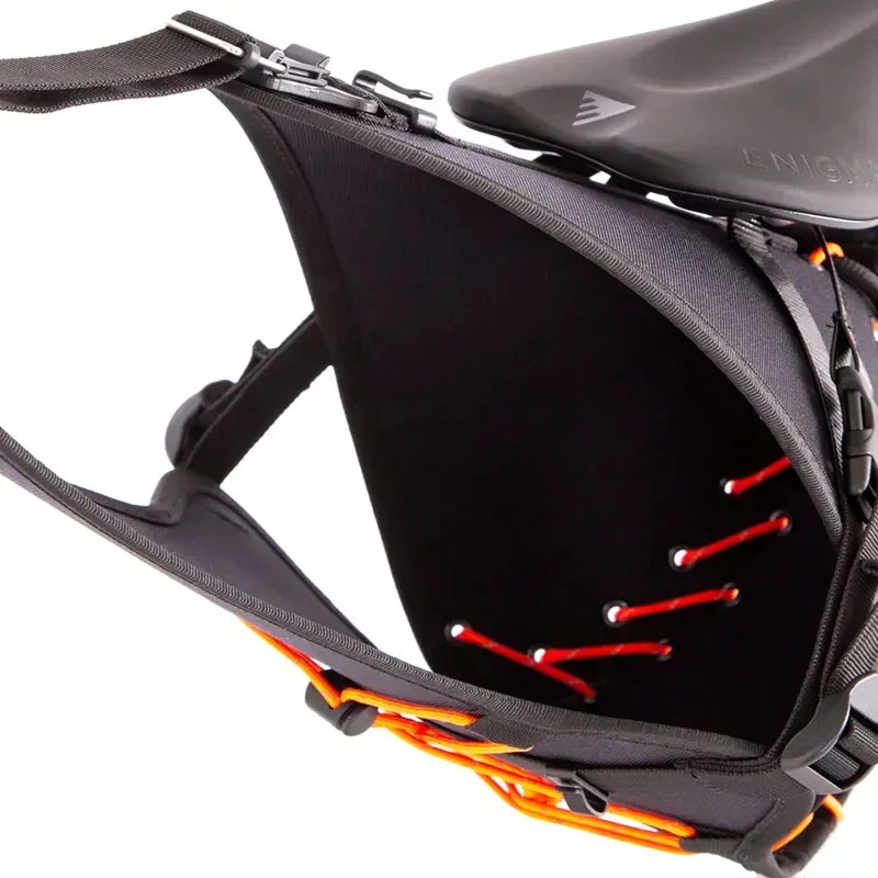 Restrap 14l Saddle Bag in Black/Orange-5