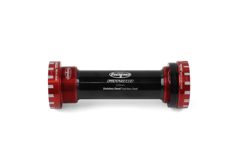 Hope 100mm FatBike Stainless Bottom Bracket in Red