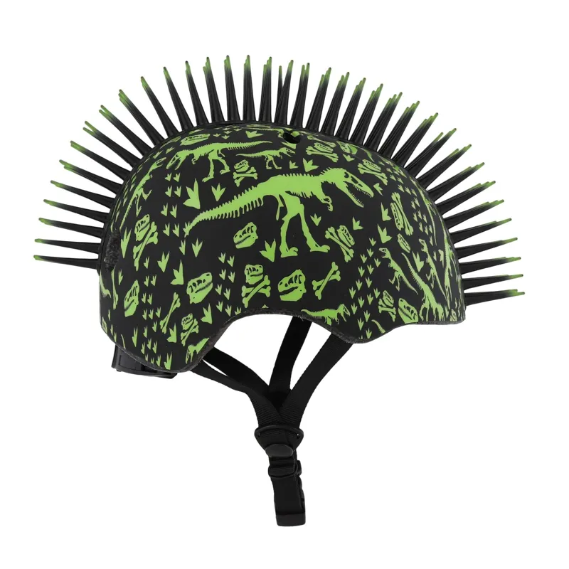 C-Preme Raskullz FS FIT SYSTEM T-Rex Bonez Mohawk Toddler's Helmet in Green - 3-5 years 48-52 cm-3