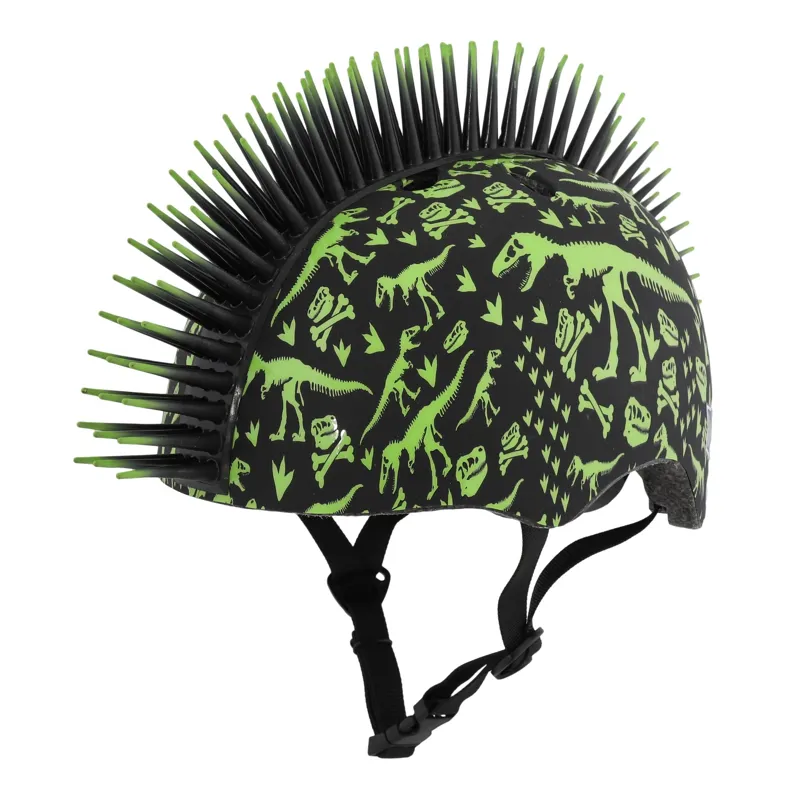 C-Preme Raskullz FS FIT SYSTEM T-Rex Bonez Mohawk Toddler's Helmet in Green - 3-5 years 48-52 cm