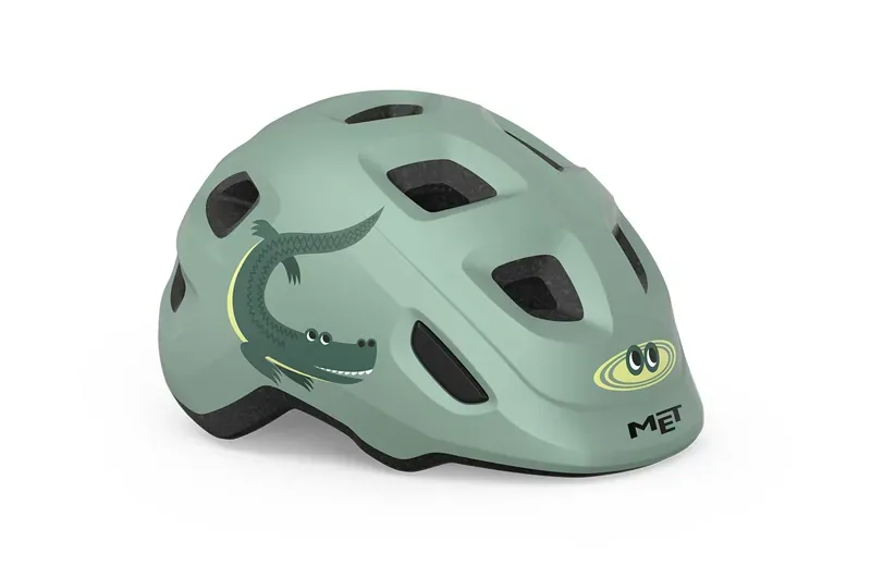 MET Hooray Kid's Helmet in Teal Crocodile