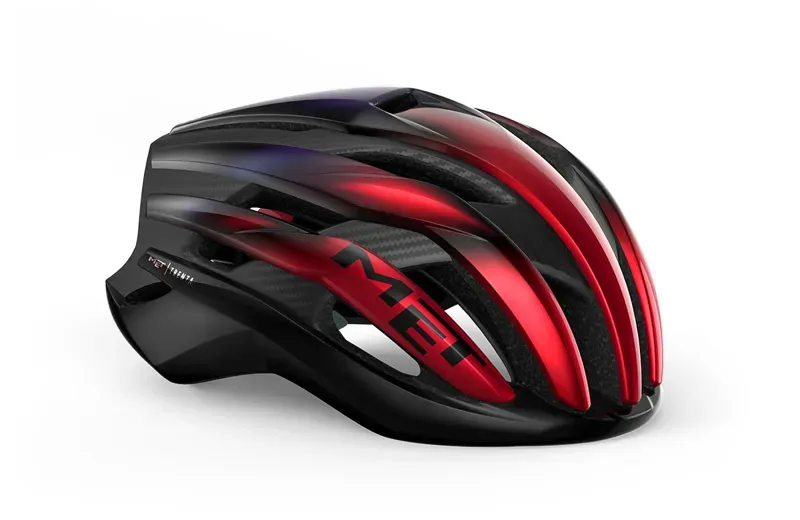 Met Trenta 3k Carbon Mips Helmet in Red Iridescent
