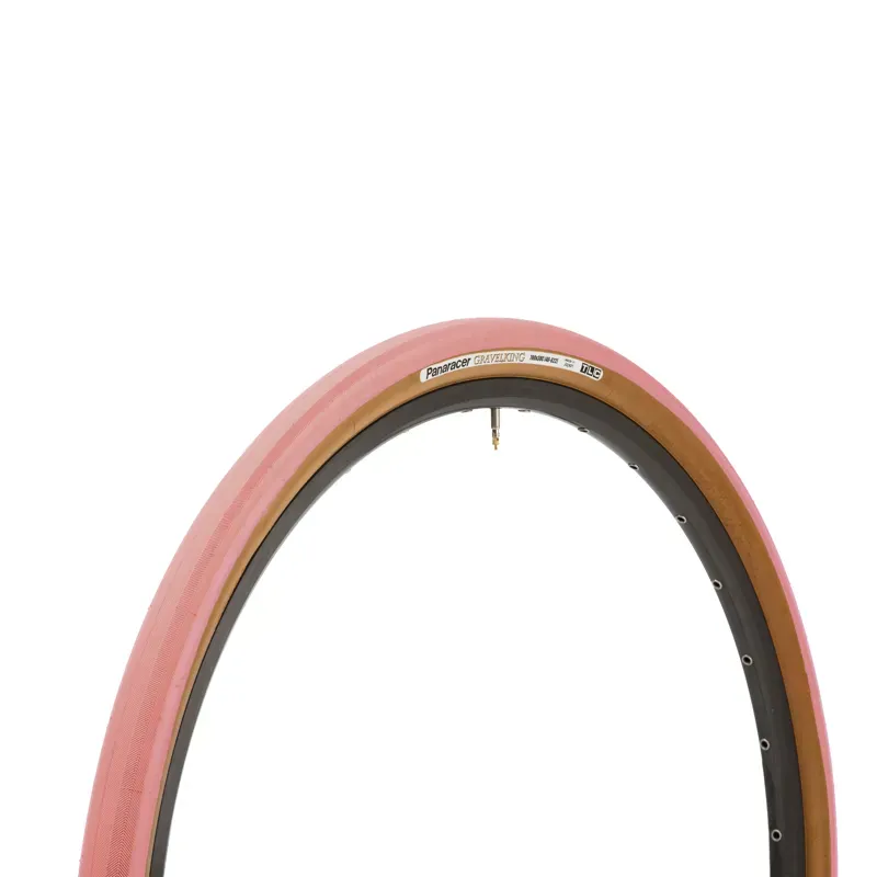 Panaracer Gravel King Slick Colour Edition TLC Folding Tyre in Pink