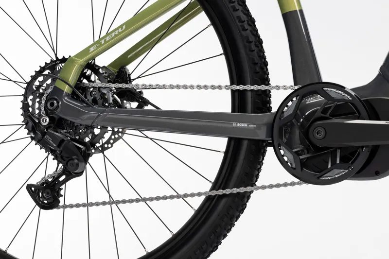 Ghost E-Teru E-Trekking Bike in Black Eel/Cactus - Glossy-2