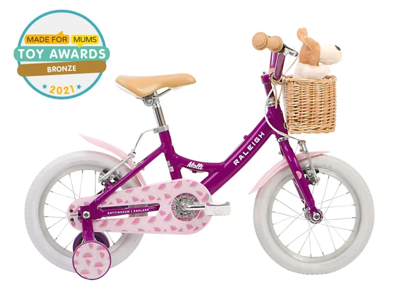 Raleigh Molli 14 Inch Wheel Kids Bike Purple