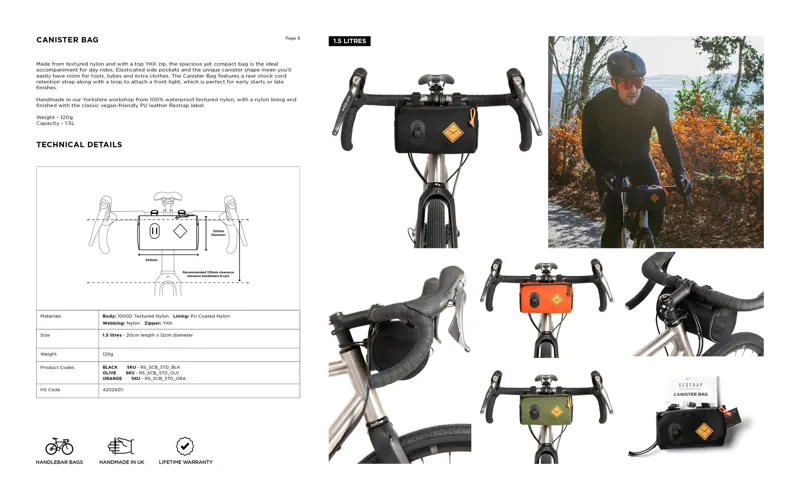 Restrap Canister Bag 1.5L In Black-6