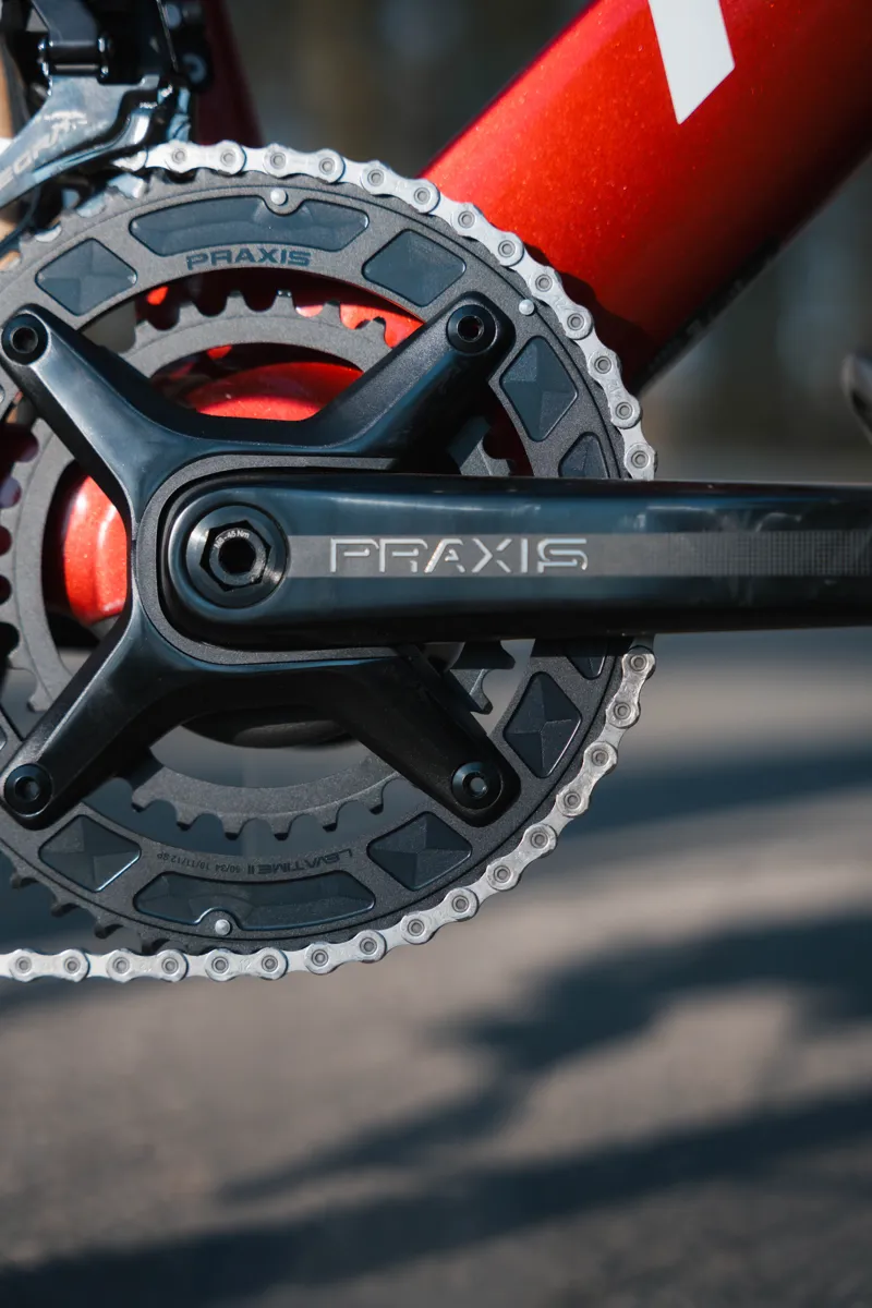 Ridley E-Noah Shimano 105 DI2 - 2x12s in Candy Red Metallic-11