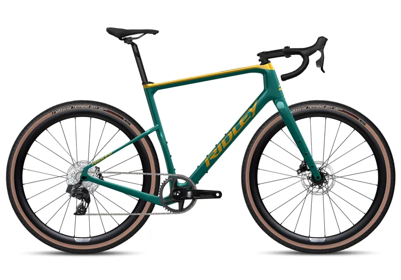 Ridley Kanzo Adventure in Honey Gold Metallic and Ocean Green - Sram Rival XPLR