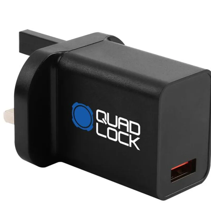 Quad Lock 18W UK Type-G USB-A Power Adapter in Black